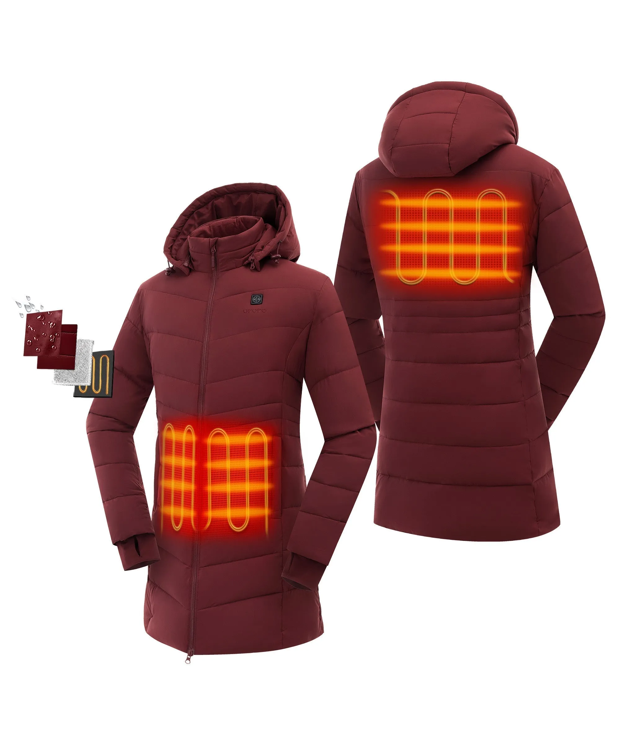 Replacement of Women's Heated Thermolite?? Puffer Parka Jacket - New Colors (Battery not Included)