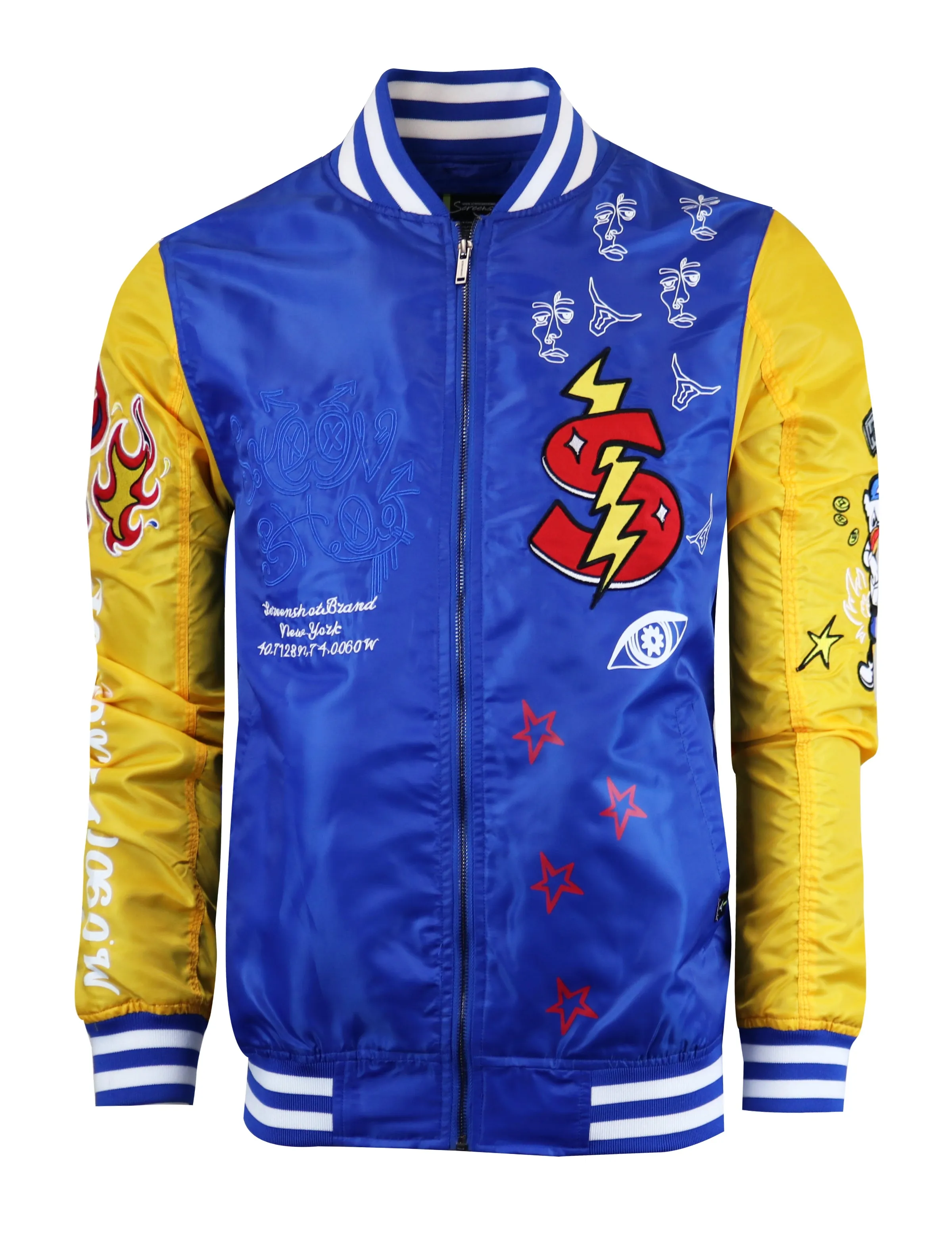 S51113-VARSITY BOMBER JACKET (ROYAL)