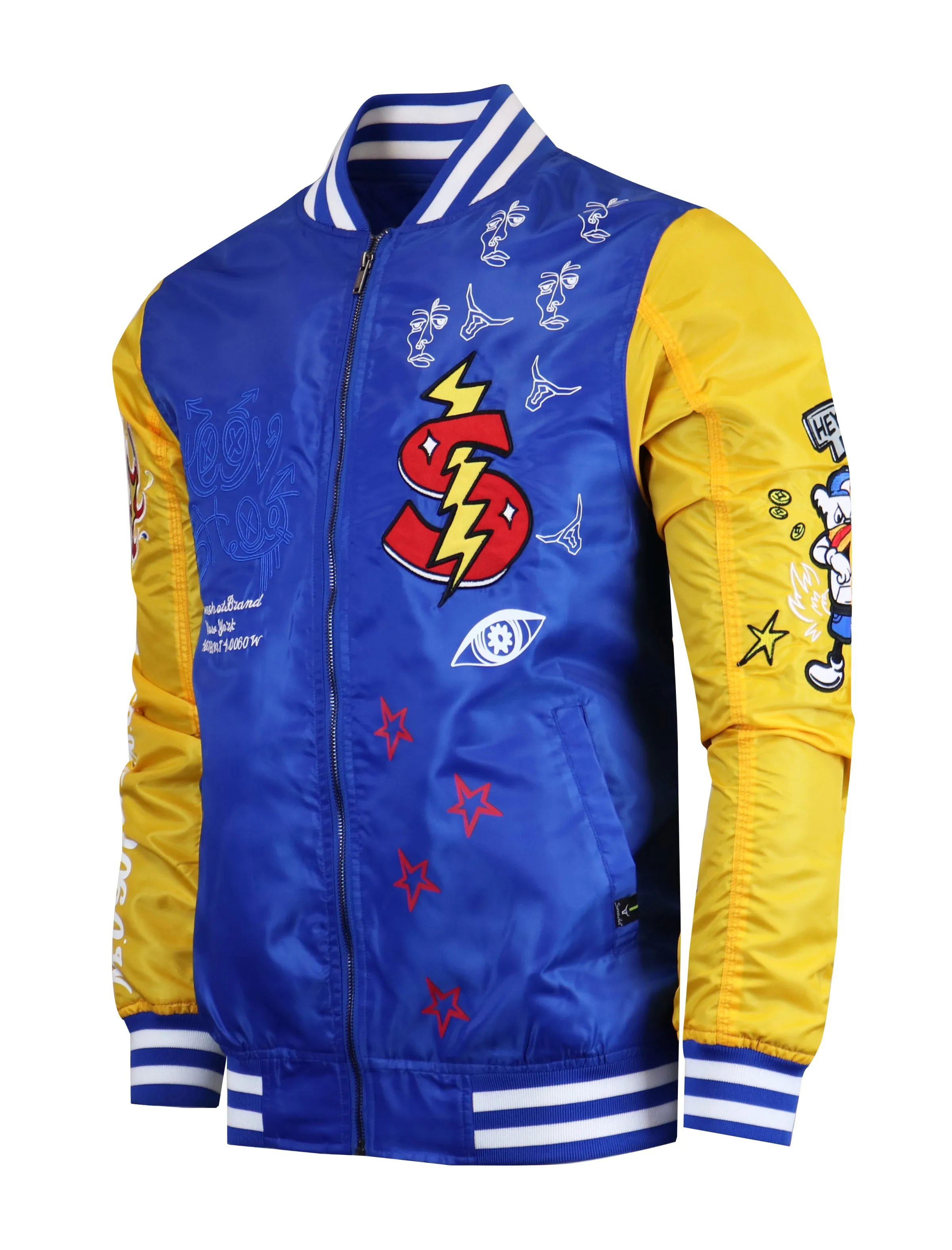 S51113-VARSITY BOMBER JACKET (ROYAL)