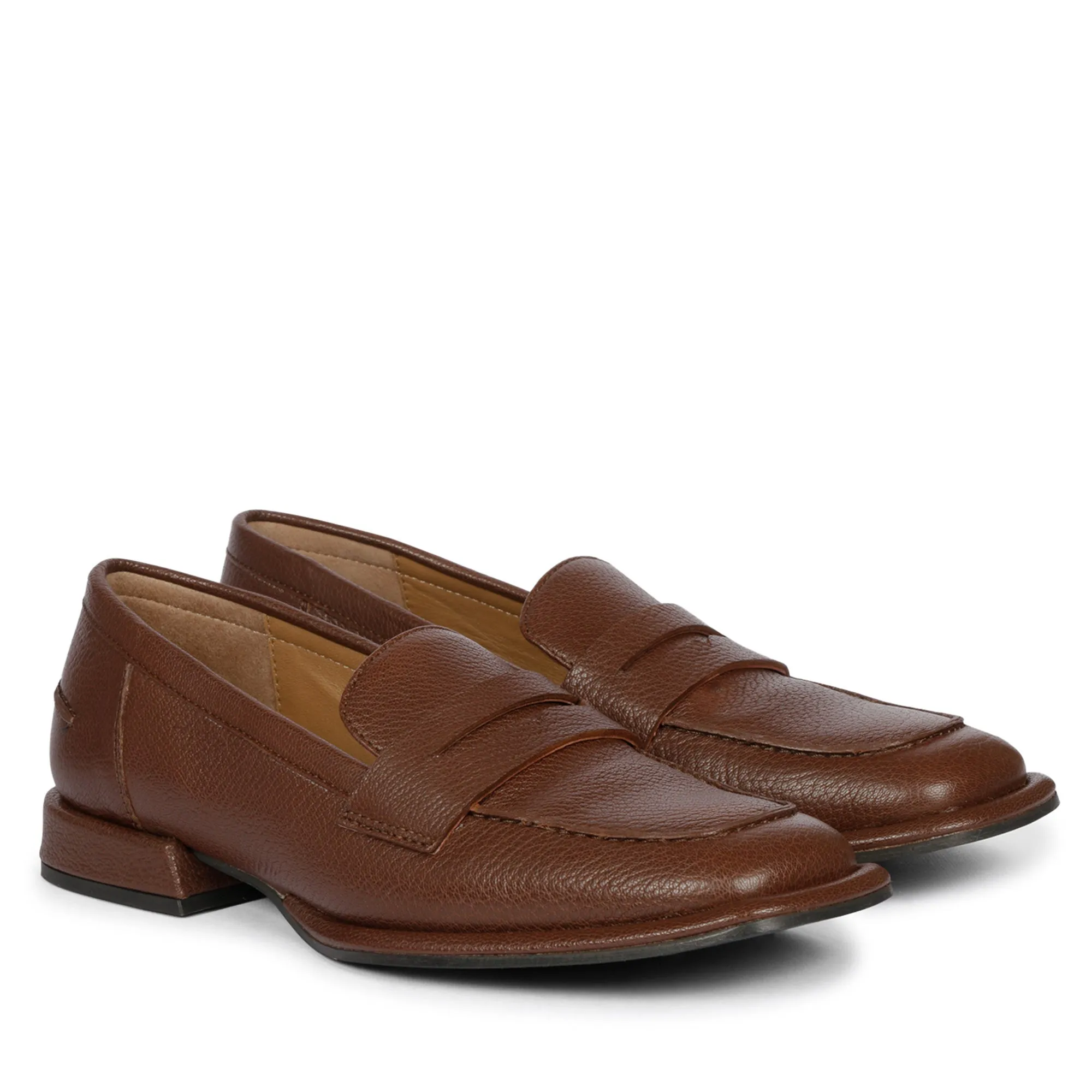 Saint Carla Cuoio Leather Saddle Strap Moccasins