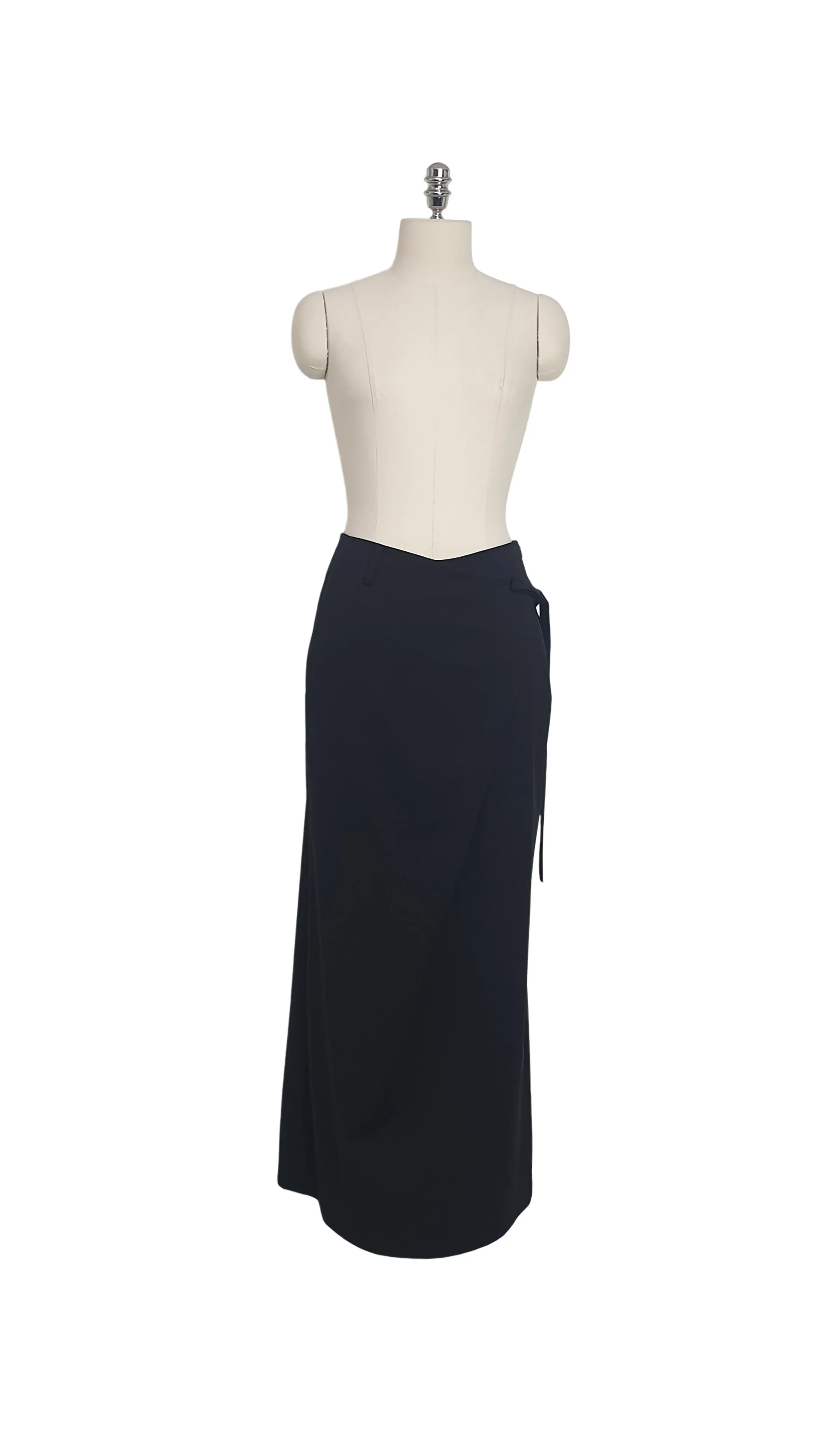 Side strap maxi skirt black