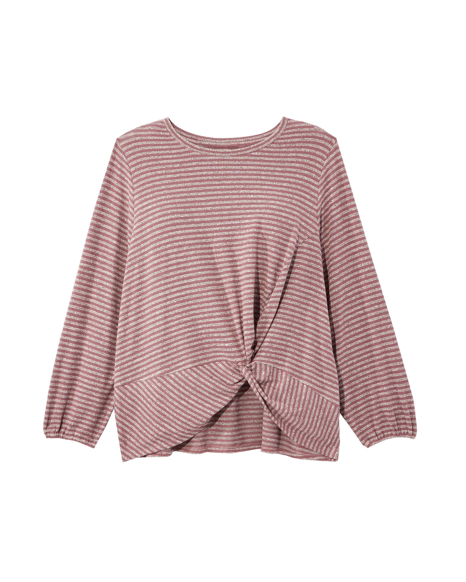 Sienna Side Knot Top | Burgundy / White