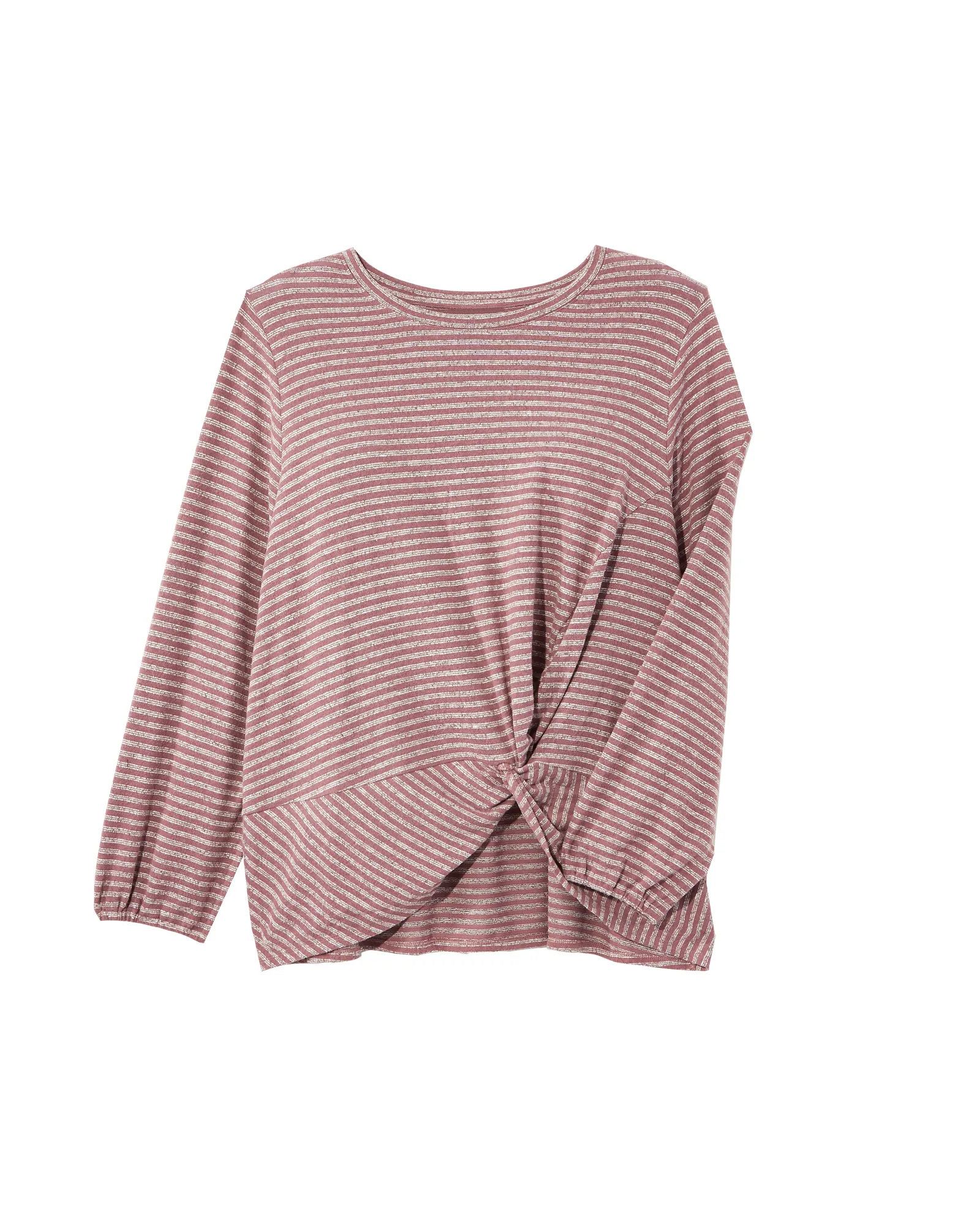 Sienna Side Knot Top | Burgundy / White