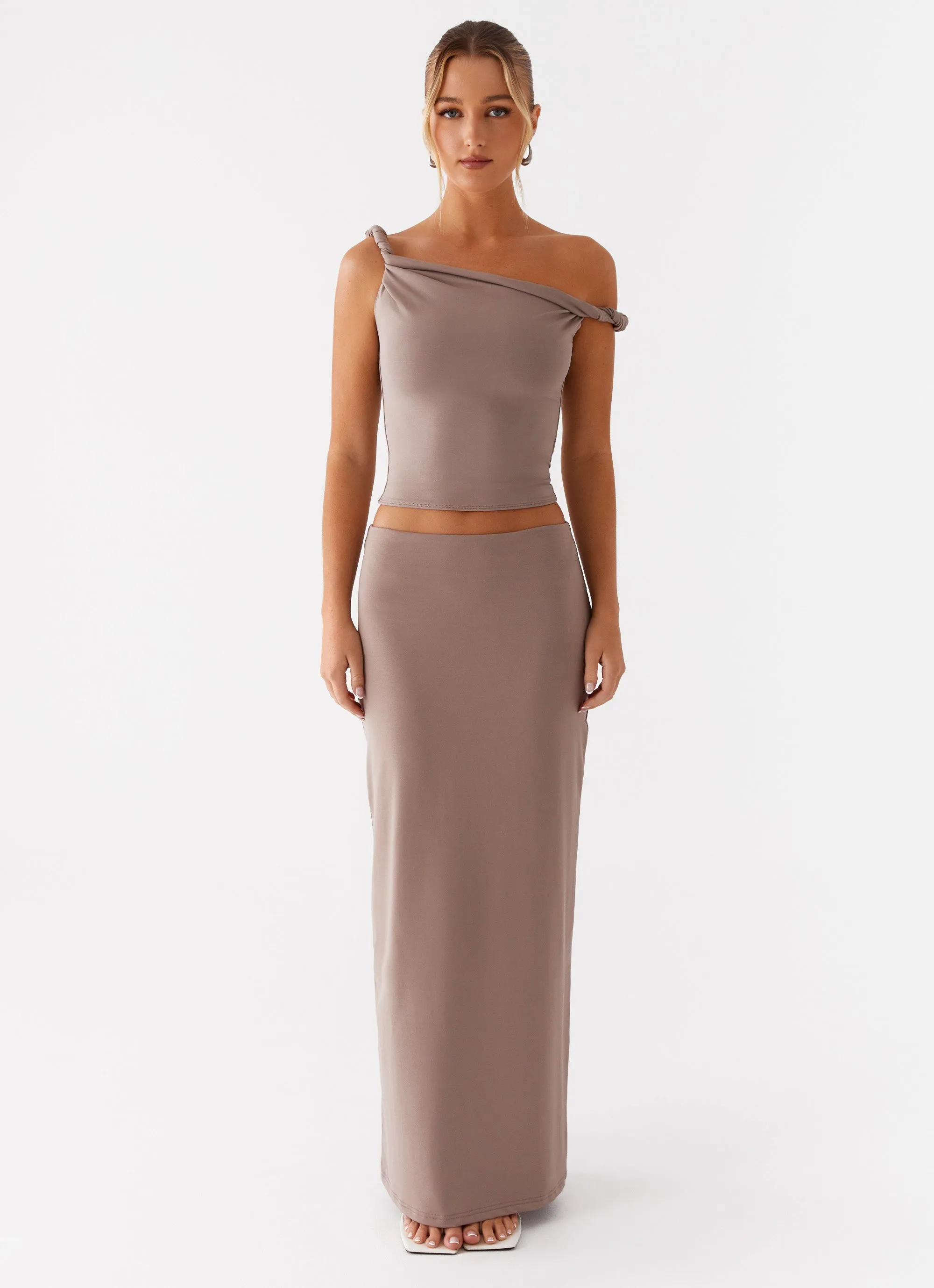 Solace Soul Maxi Skirt - Taupe