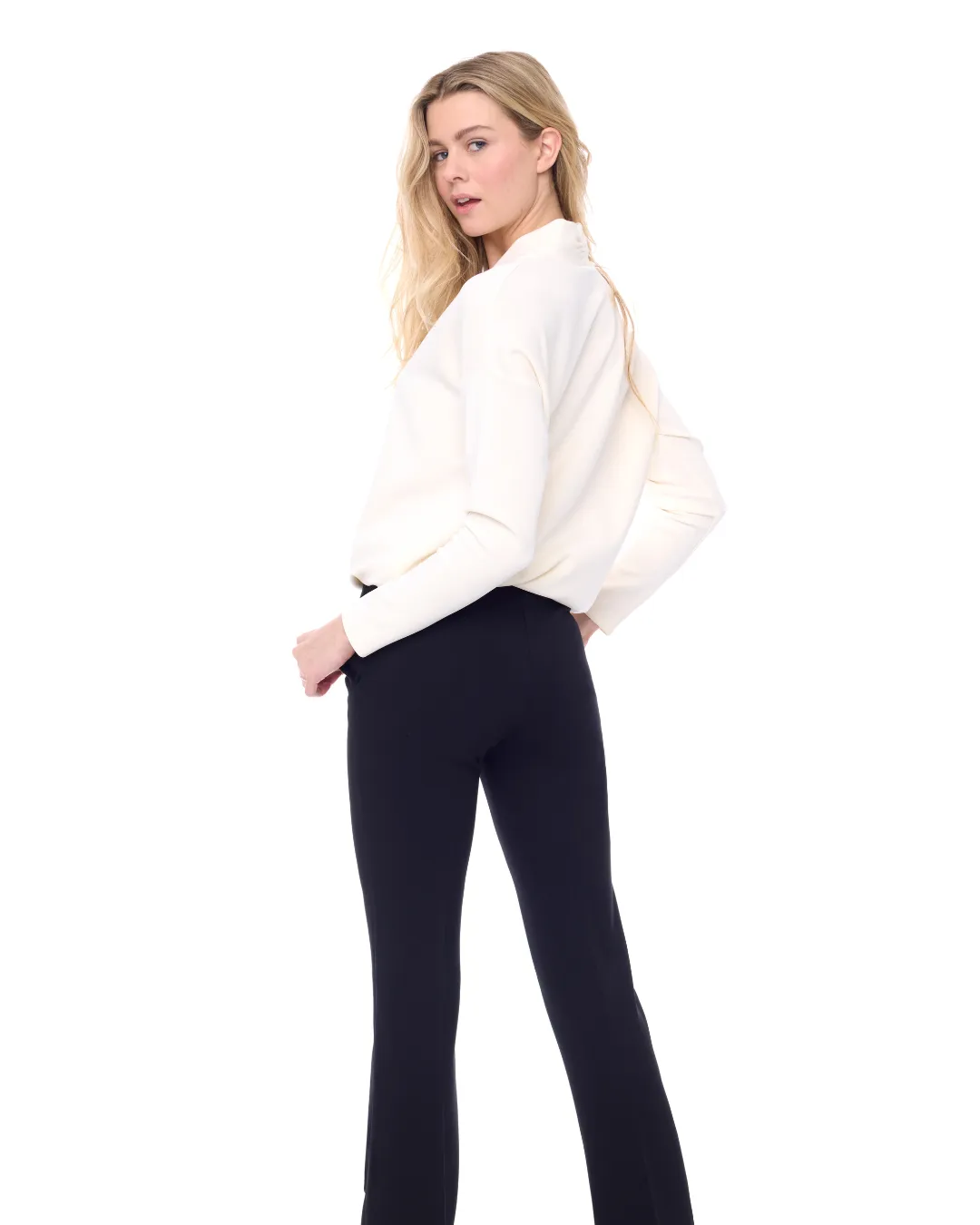 Solid Ponte Full Length Pants