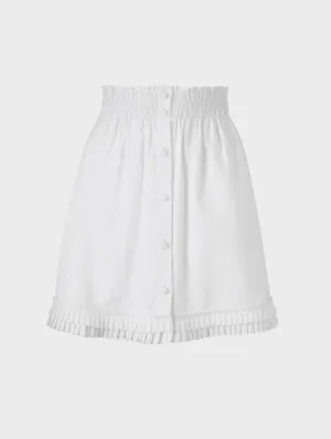 Stella Skirt Cotton Poplin White