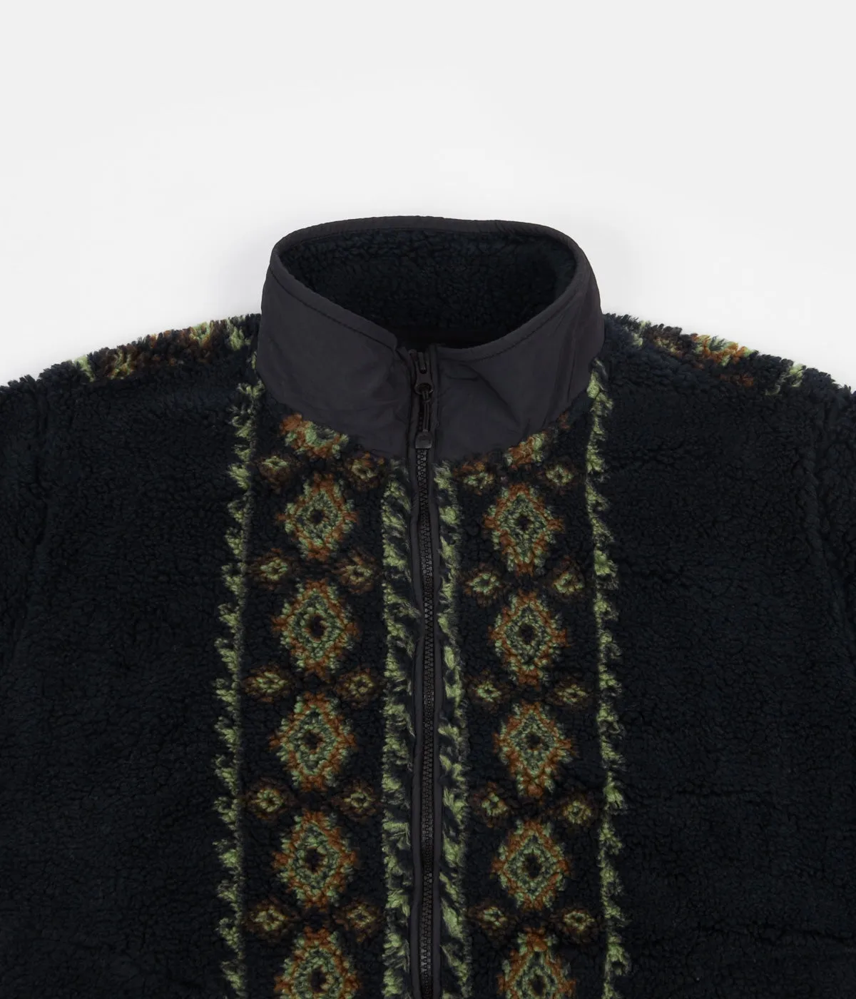 Stussy Lima Jacquard Sherpa Jacket - Black