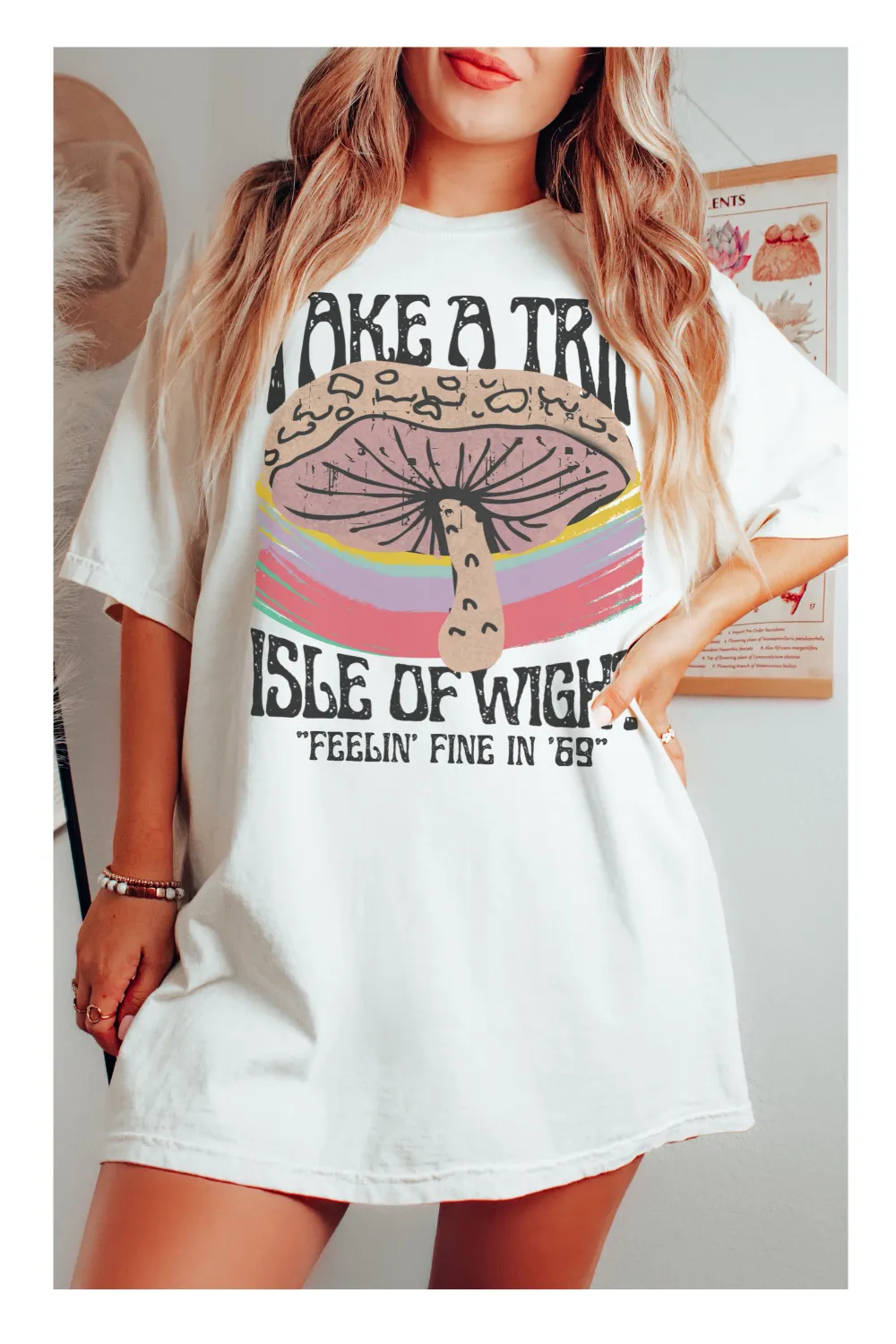 Take A Trip Isle of Wight Music Festival Bella Canvas® T-Shirt, T-Shirt Dress, Retro Design Festival Tee