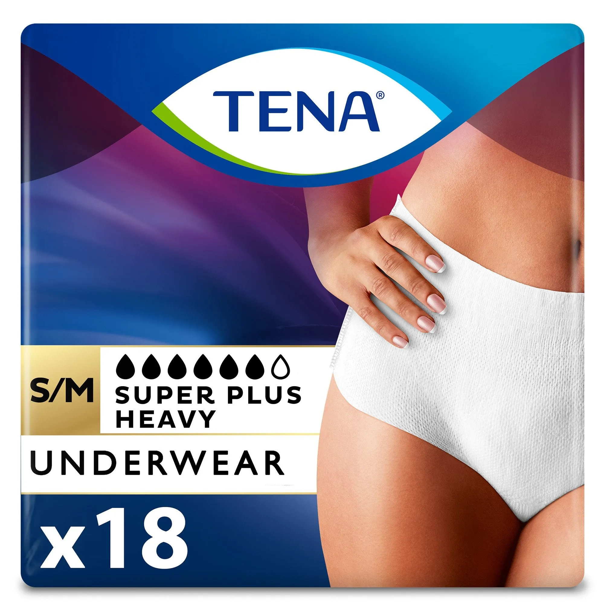 Tena® Women™ Super Plus Heavy Absorbent Underwear, Small / Medium