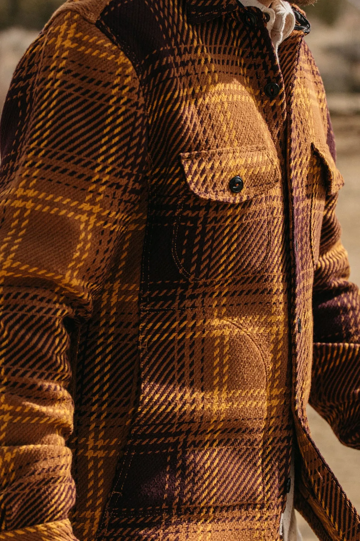 The Anvil 13oz Loose Weave Plaid - Brown