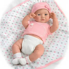 The Ashton-Drake Galleries A Little One to Love Sweet Baby Girl Doll and Blanket Lifelike So Truly Real® Anatomically Correct Weighted Poseable with Soft RealTouch® Vinyl Skin by Ping Lau 16"-inches