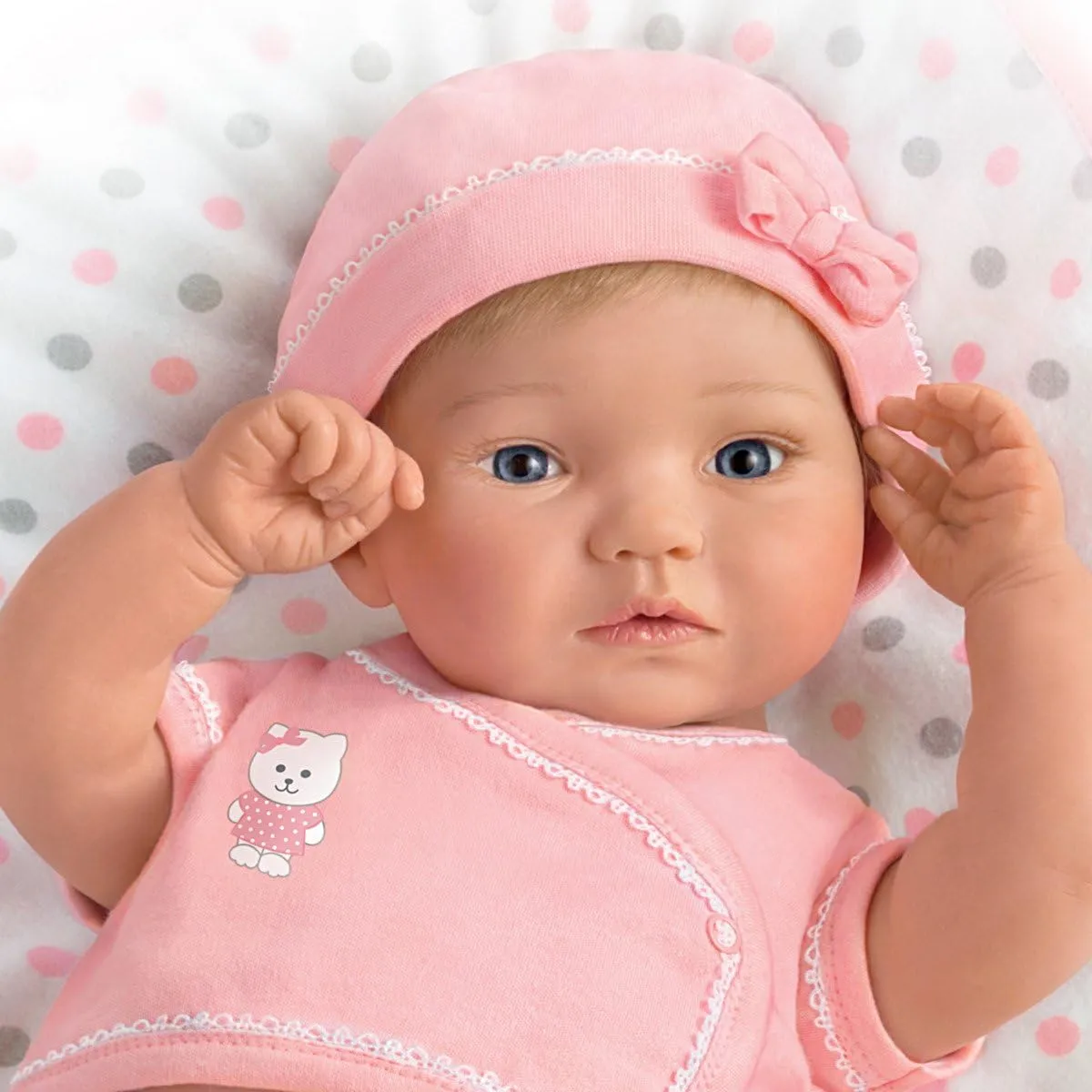 The Ashton-Drake Galleries A Little One to Love Sweet Baby Girl Doll and Blanket Lifelike So Truly Real® Anatomically Correct Weighted Poseable with Soft RealTouch® Vinyl Skin by Ping Lau 16"-inches