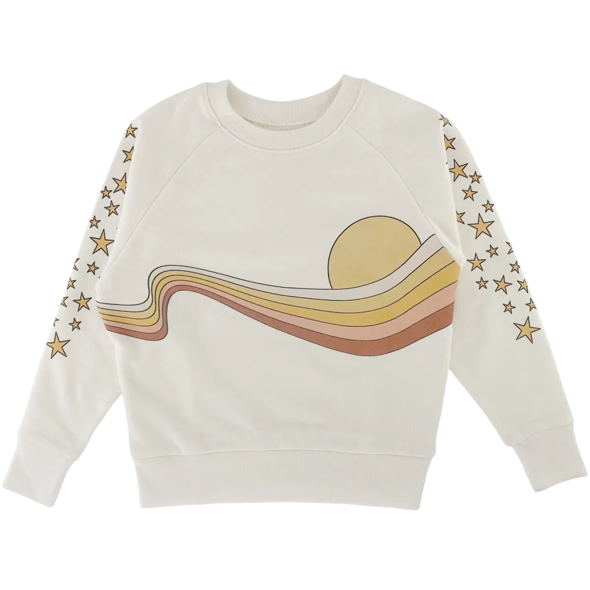 TIN GIRLS GOLDEN ERA BOXY SUN & STARS SWEATSHIRT