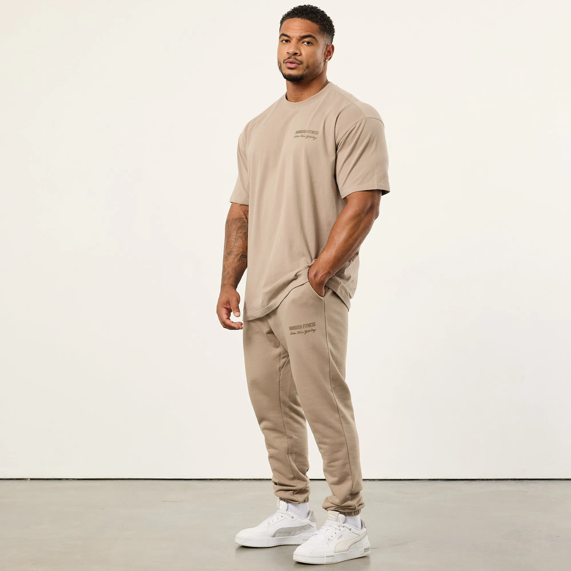 Vanquish Sand Signature Oversized T Shirt