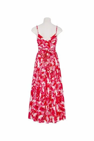 Verona Maxi Print Dress - Red