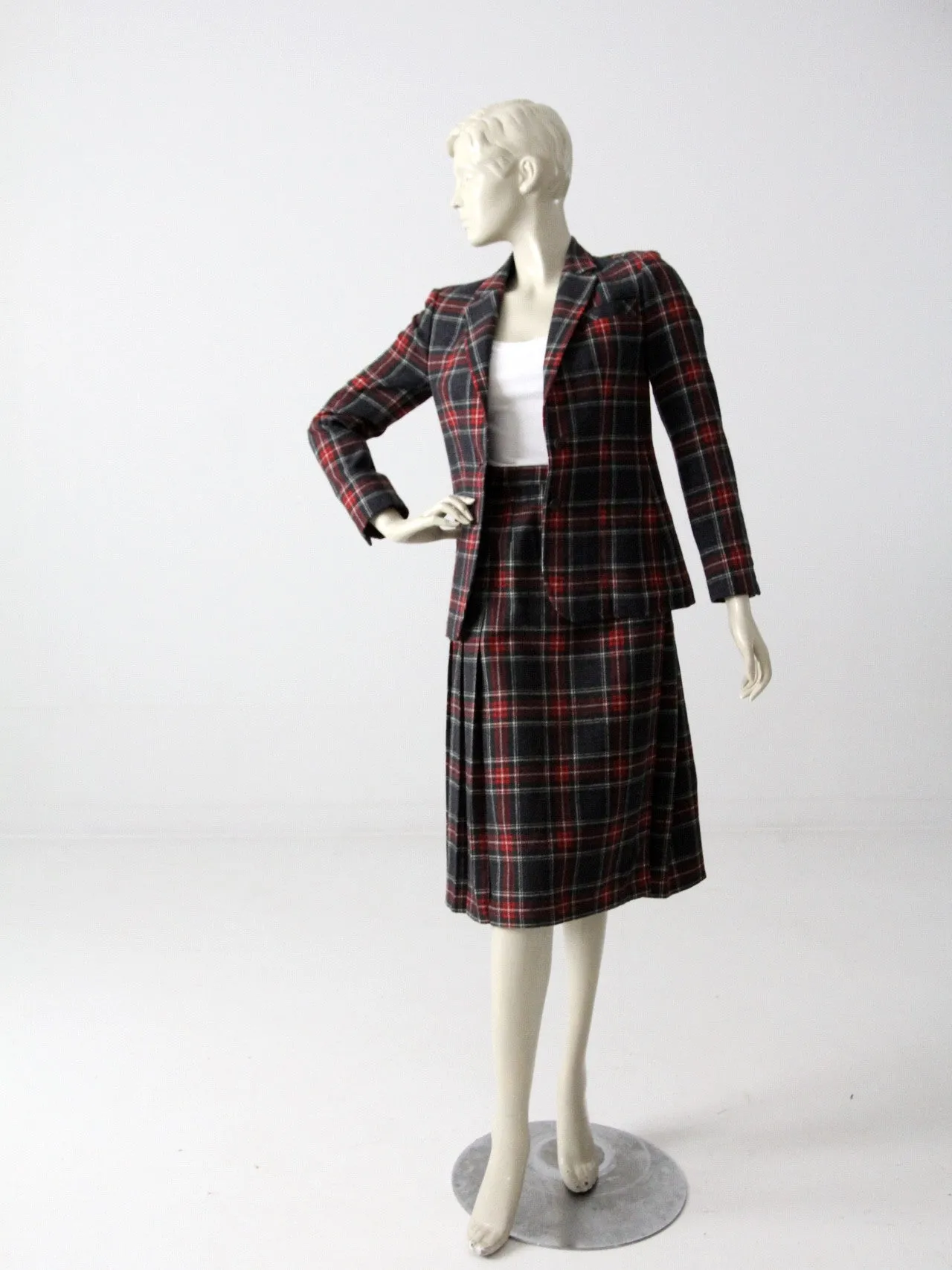 vintage 70s Young Pendleton wool skirt and blazer set