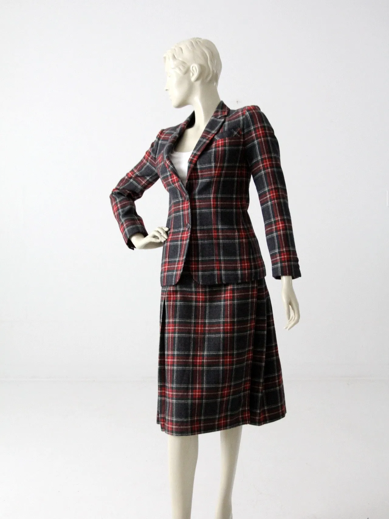 vintage 70s Young Pendleton wool skirt and blazer set