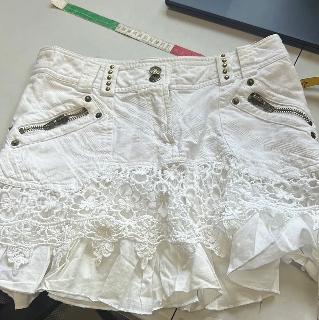 white morgan de toi layered mini skirt