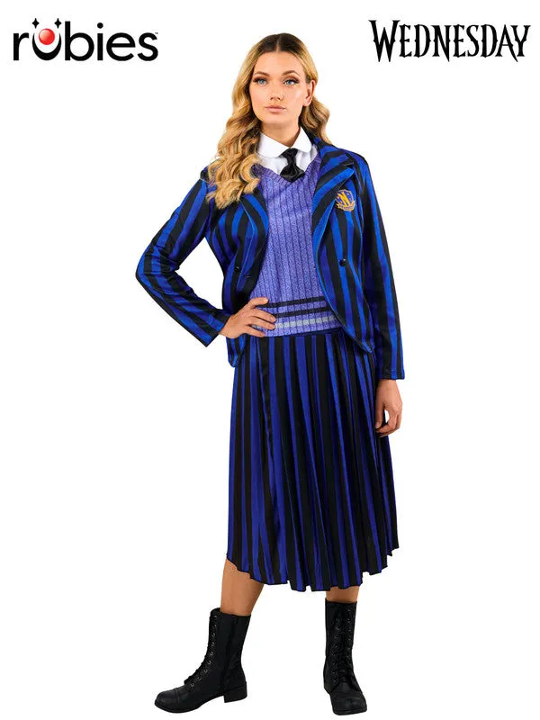 Women Costume - Wednesday Nevermore Deluxe Blue Costume (Netflix)